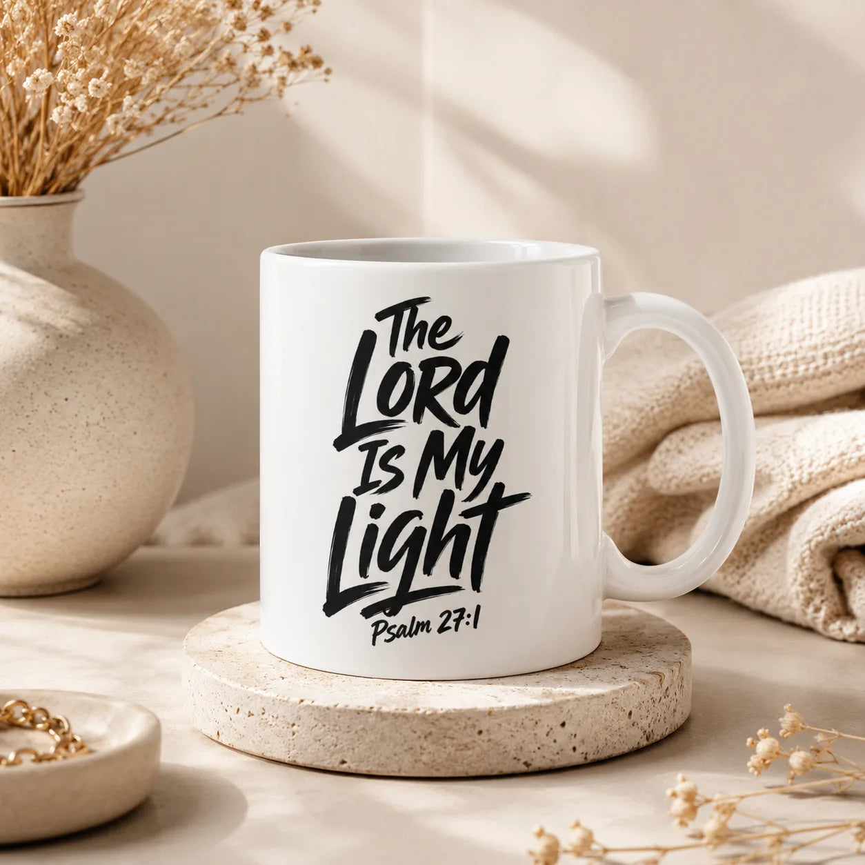 White glossy mug