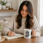 White glossy mug