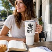 Travel mug with a handle