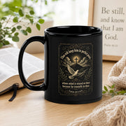 Isaiah 26:3 Black Glossy Mug