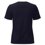 Jesus Is King women's relaxed t-shirt, navy back view